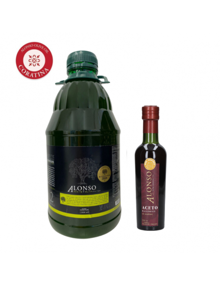 Pack Aceite Coratina 2 lt - Aceto de Miel jengibre