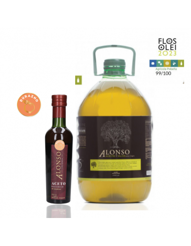 Aceite de Oliva Blend 5lts + Aceto Balsámico Durazno 250 mL