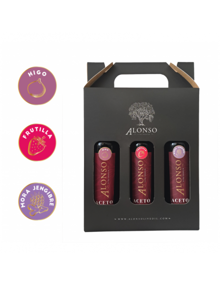 Pack Acetos Saborizados Higo Frutilla Mora
